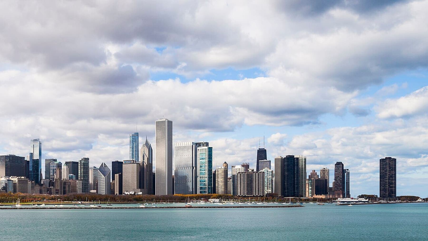 Illinois: Vista del Skyline de Chicago desde el Planetario, Illinois, Estados Unidos, 2012-10-20, DD 09