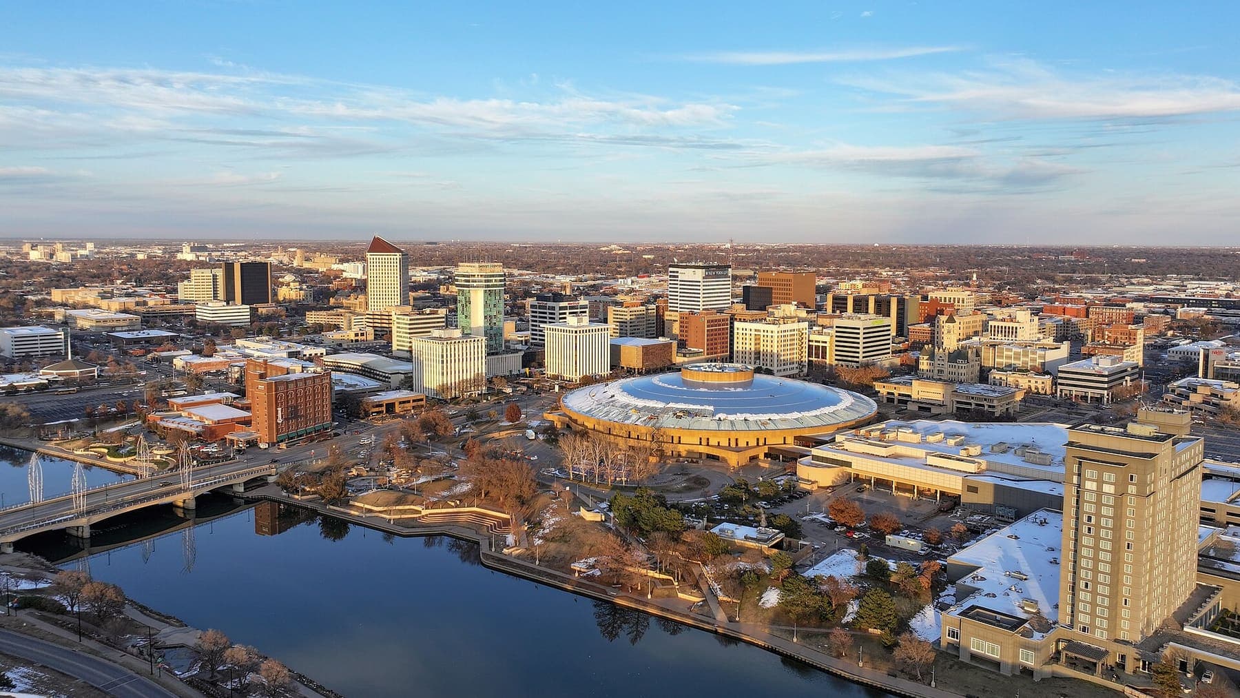 Kansas: Wichita, Kansas skyline aerial view